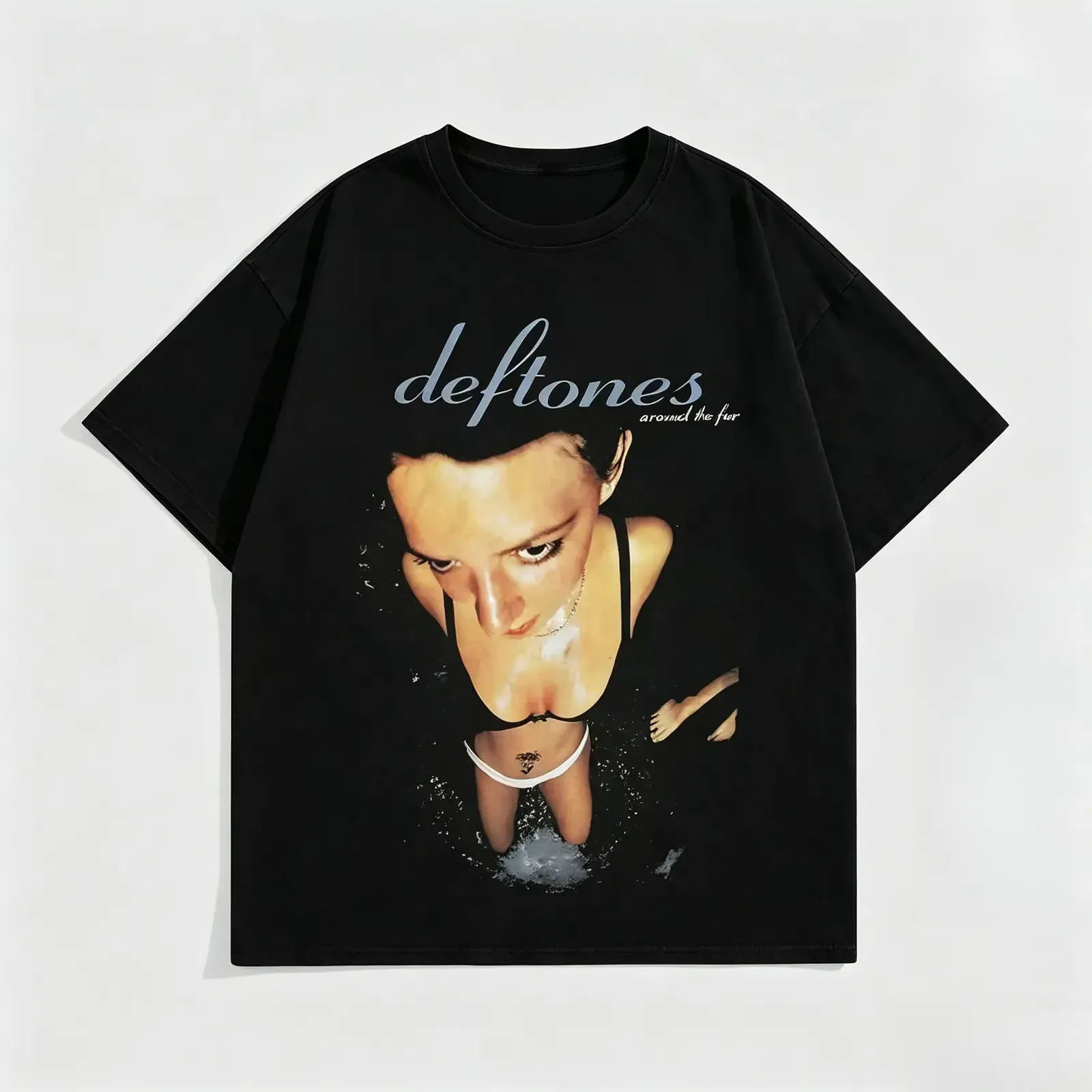 Vintage Deftones Around the Fur Album Cover Rock Band Graphic Tee, 90s Alternative Metal Grunge Streetwear Cotton Short Sleeve Unisex T-Shirt