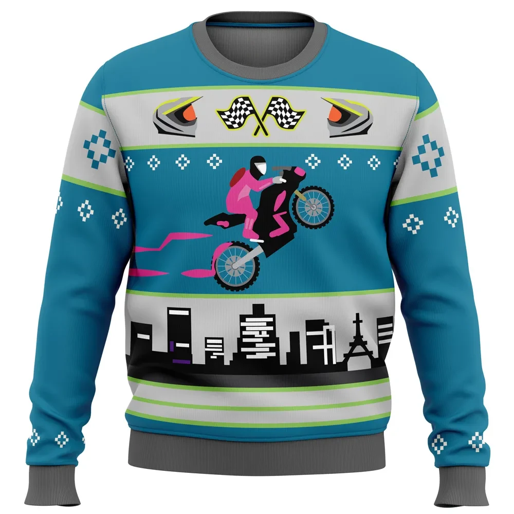 Yui Kimura Wintery Rush Dead by Daylight Ugly Christmas Sweater, DBD Survivor Motorcycle Holiday Sweater, Gamer Xmas Gift for Fans