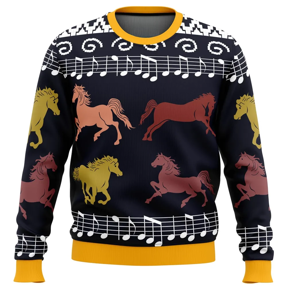 Kate Denson Mustang Sally Dead by Daylight Ugly Christmas Sweater, DBD Galloping Horses Holiday Sweater, Unisex Gamer Xmas Gift for Fans