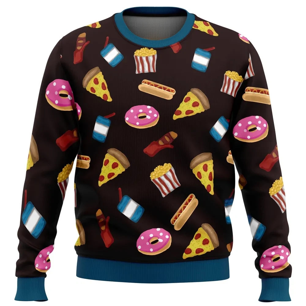 Dwight Fairfield Snack Time Ugly Christmas Sweater, Dead by Daylight Holiday Sweater, Pizza Donut Junk Food Unisex Sweatshirt, Gamer Xmas Gift