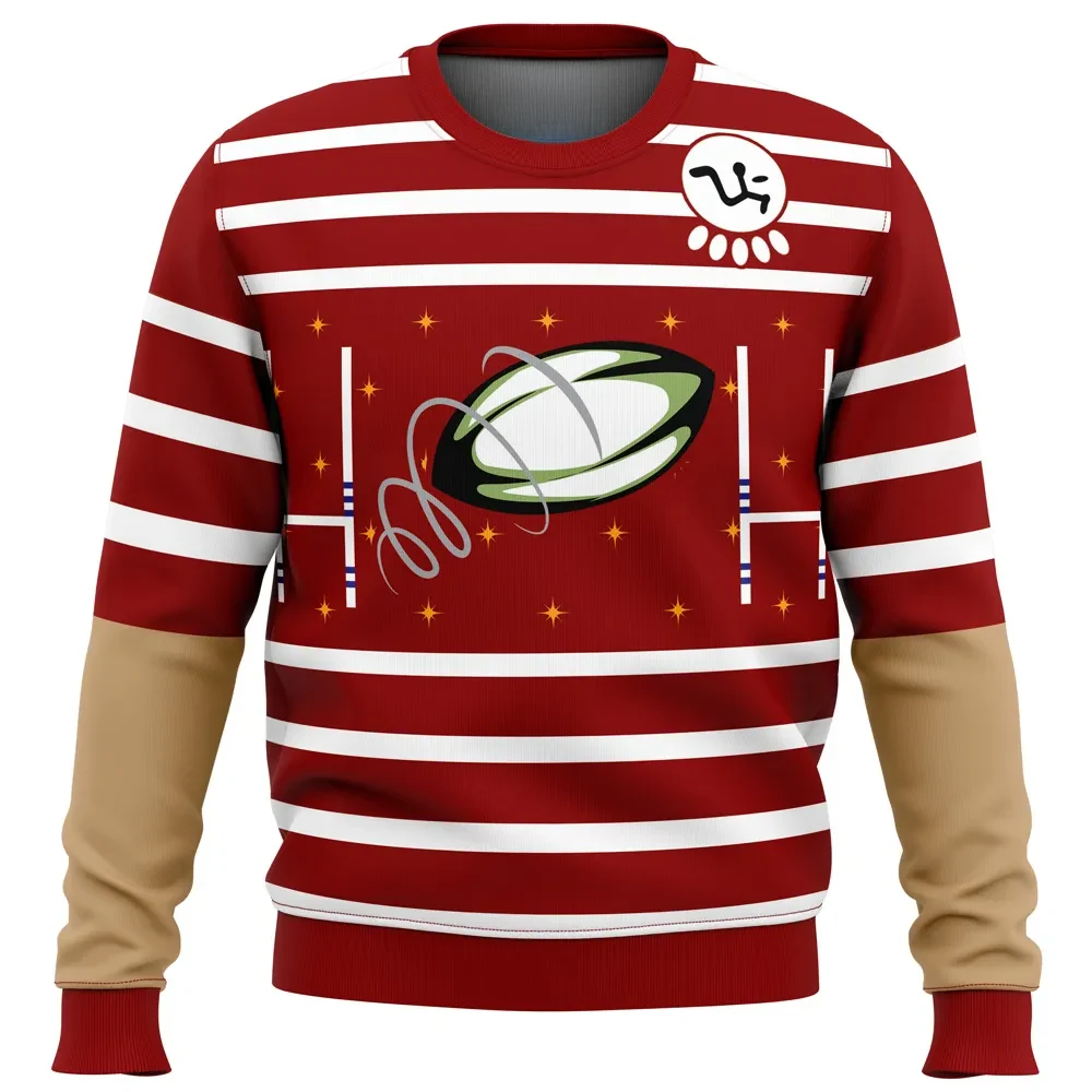 David King Rugby Shirt Dead by Daylight Ugly Christmas Sweater, Good Try Rugby Holiday Sweater, Unisex Gamer Xmas Gift for DBD Survivors