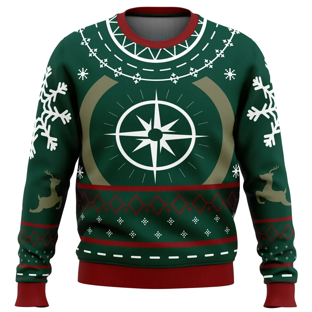 Elodie Rakoto Pathfinder's Sweater Dead by Daylight Ugly Christmas Sweater, Horror Game Holiday Sweater, Gamer Fair Isle Xmas Sweater