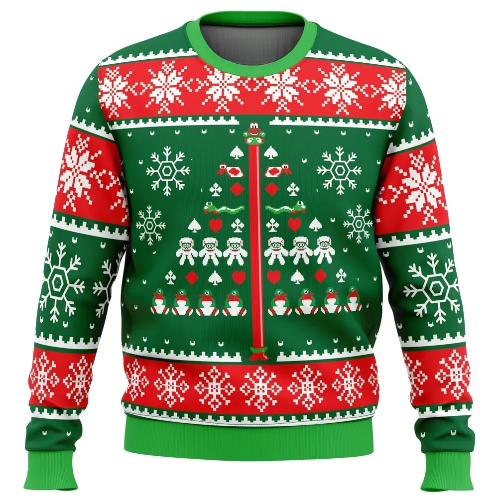 James Pond Cod Rest Ye Merry Gentlemen Ugly Christmas Sweater, Retro Video Game Holiday Sweater, Gamer Xmas Sweater