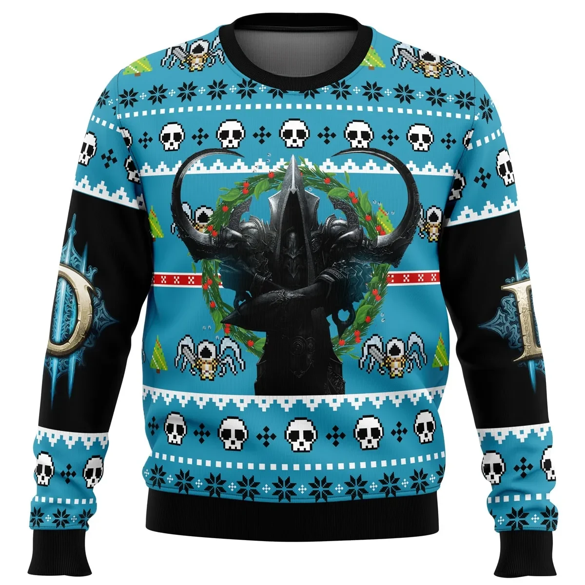 Reaper of Souls Diablo Ugly Christmas Sweater, Diablo 3 Malthael Holiday Sweatshirt, ARPG Gamer Xmas Gift, Unisex All Over Print