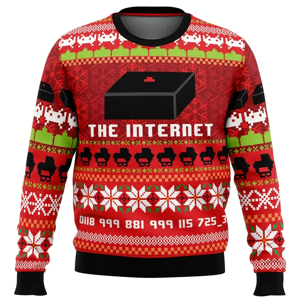 Great Reception The Internet IT Crowd Ugly Christmas Sweater, British TV Holiday Sweater, Geek Xmas Gift, Funny Sitcom Unisex Sweatshirt