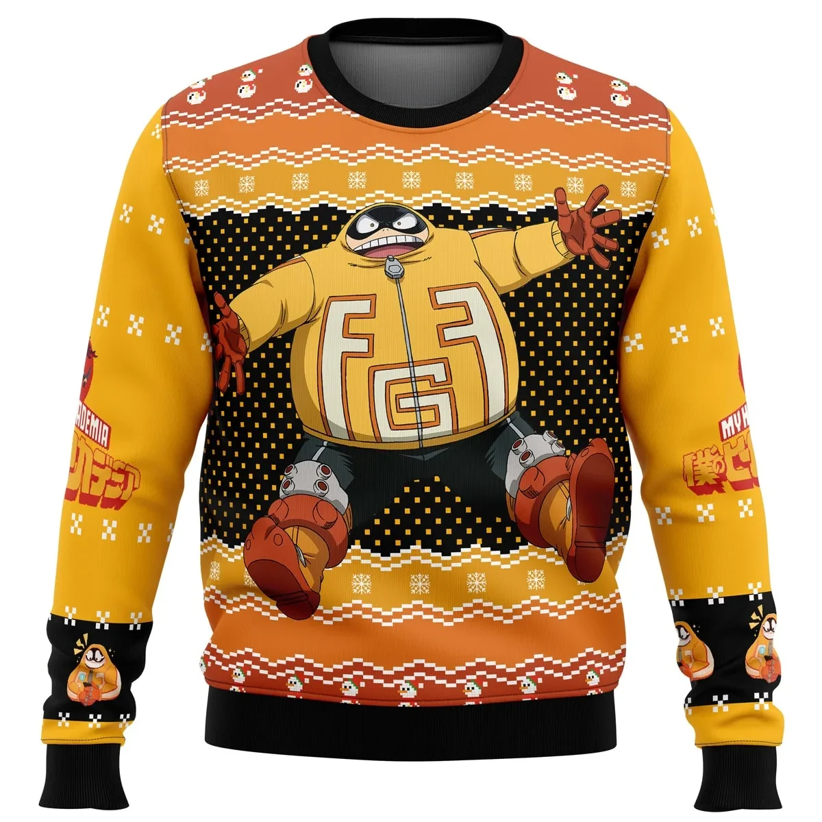Taishiro Toyomitsu Fatgum My Hero Academia Ugly Christmas Sweater, MHA Holiday Sweater, Pro Hero Fat Gum Anime Xmas Gift for Fans