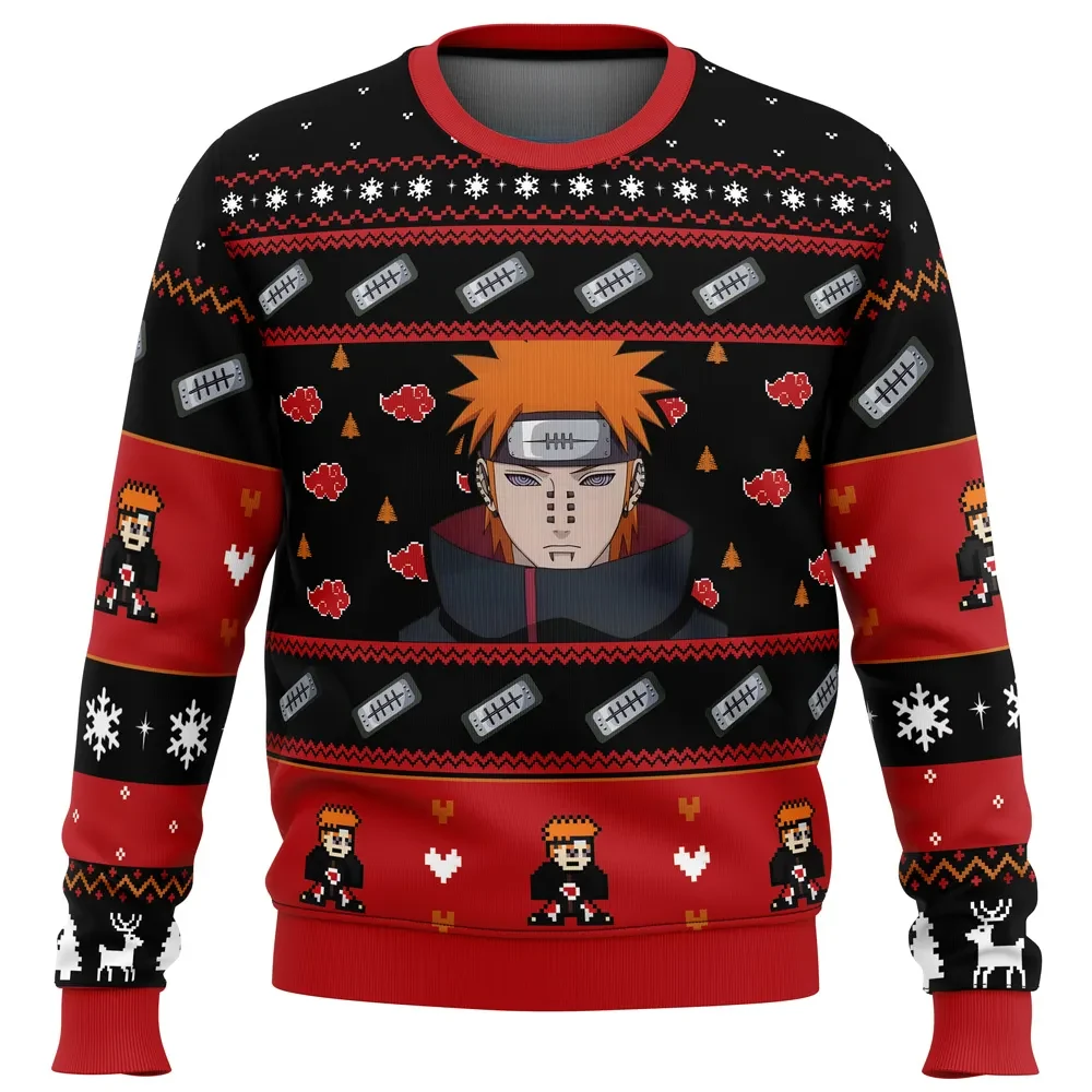 Pain Those Who Do Not Know Pain Akatsuki Naruto Shippuden Ugly Christmas Sweater, Anime Holiday Sweater, All Over Print Xmas Sweater