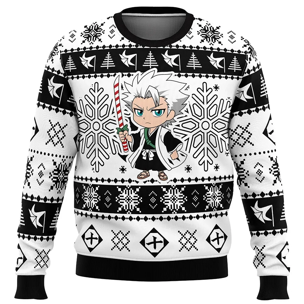 Christmas Chibi Toshiro Hitsugaya Bleach Ugly Christmas Sweater, Bleach Anime Holiday Sweater, Anime Xmas Sweater
