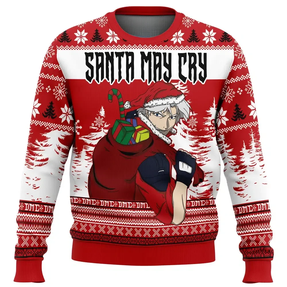 Santa May Cry Devil May Cry Dante Ugly Christmas Sweater, DMC Holiday Sweatshirt, Unisex Action Game Xmas Gift for Gamer Fans