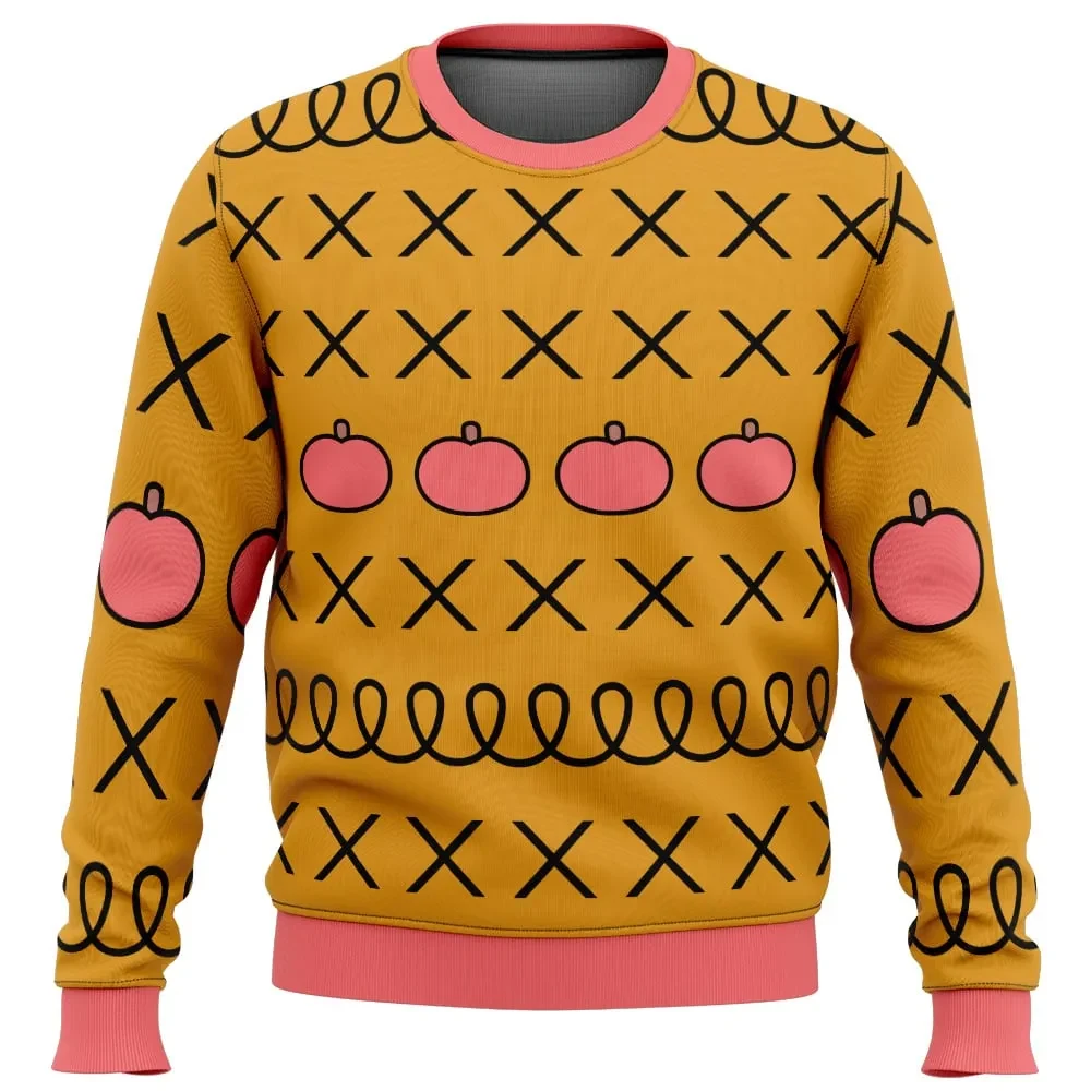 BoJack Horseman Ugly Christmas Sweater, BoJack Sweater, Cartoon Holiday Sweater, TV Xmas Gift, Mustard Pattern Replica for Animated Series Fans