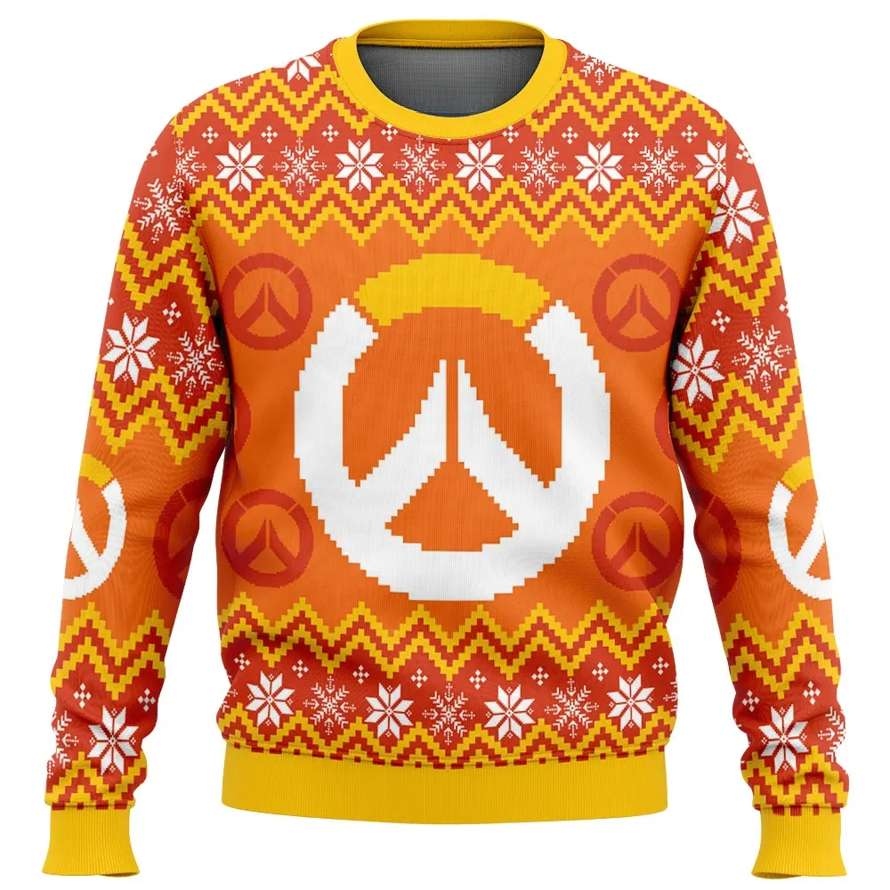 Christmas Overwatch Ugly Christmas Sweater, Overwatch Logo Gamer Holiday Sweater, Gamer Xmas Gift, Unisex Hero Shooter Fans Sweatshirt