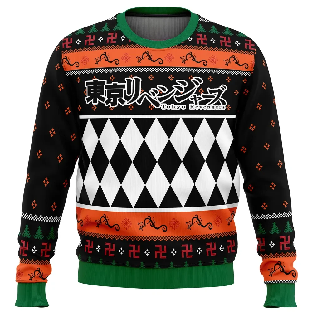 Tokyo Revengers Tokyo Gang Ugly Christmas Sweater, Tokyo Manji Gang Holiday Sweater, Anime Xmas Gift, Unisex All Over Print Pullover