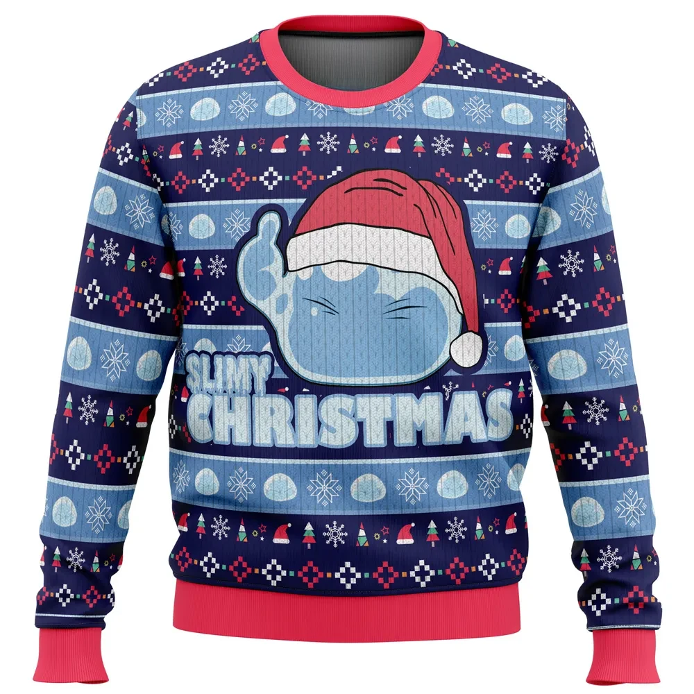 Slimy Christmas Rimuru That Time I Got Reincarnated as a Slime Ugly Christmas Sweater, Tensura Holiday Sweater, Anime Xmas Jumper