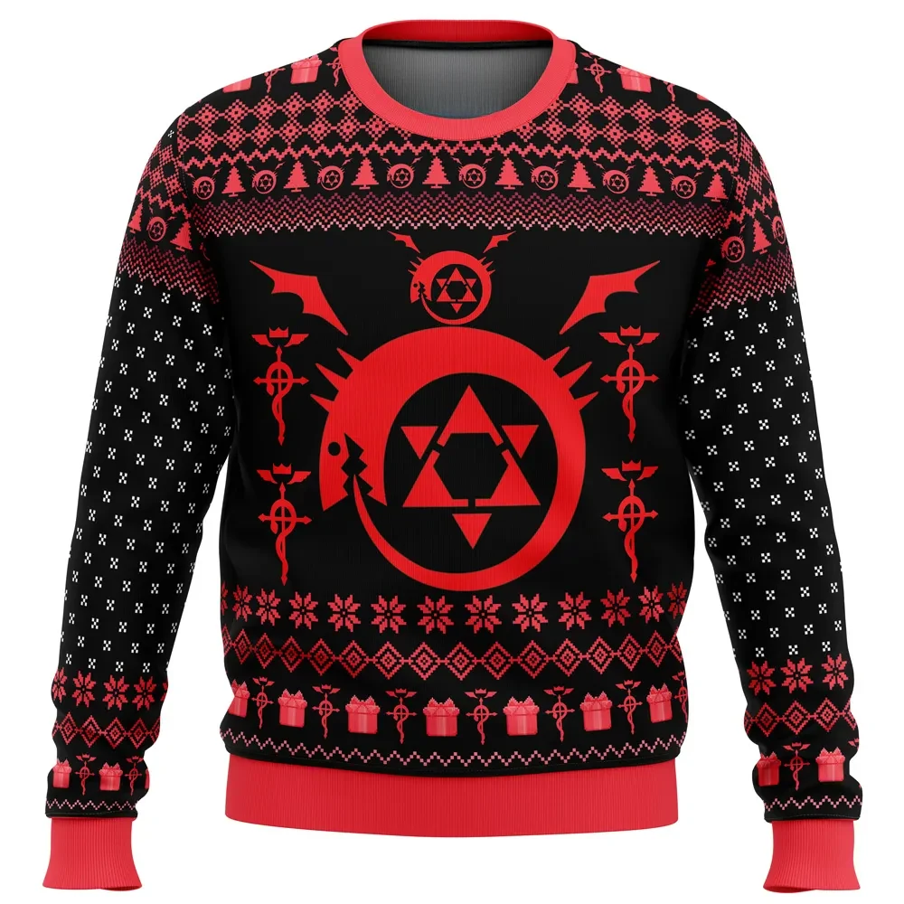 Homunculi Fullmetal Alchemist Ugly Christmas Sweater, Fullmetal Alchemist Brotherhood Anime Holiday Sweater, Unisex Xmas Jumper