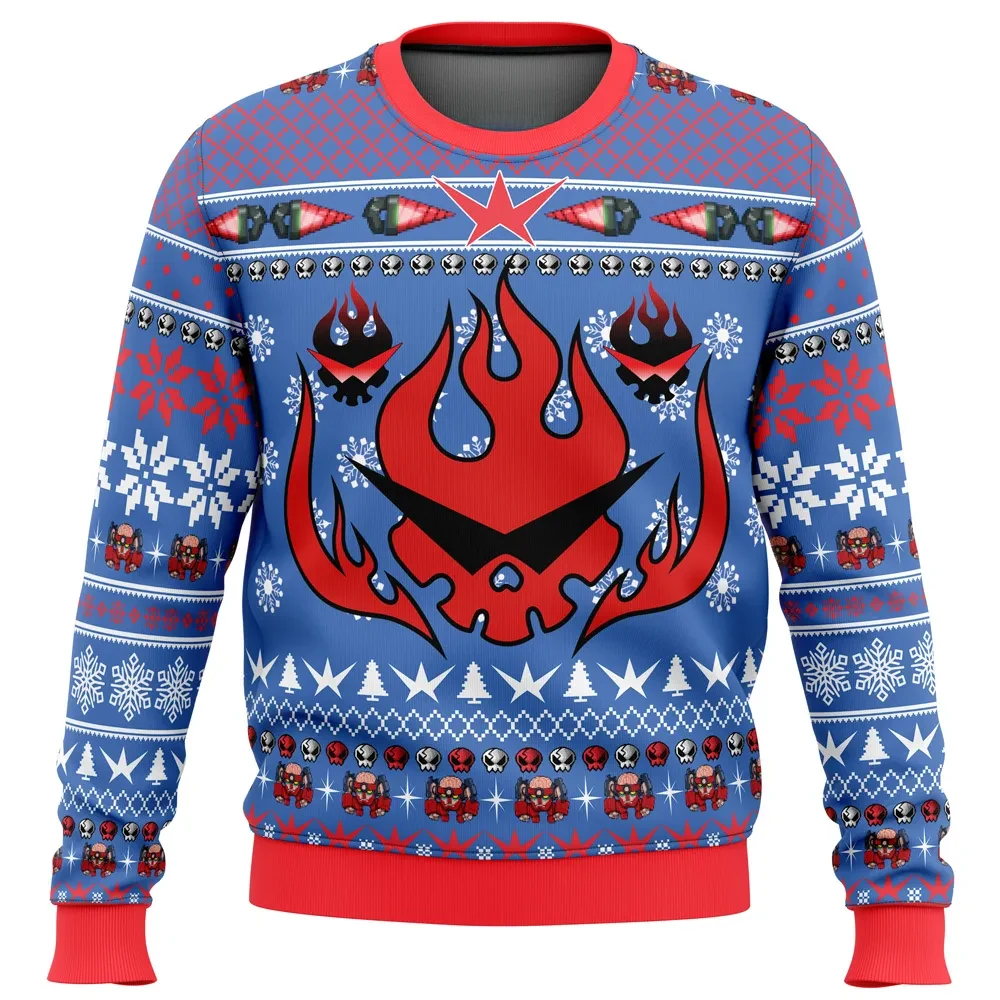 Dai-Gurren Tengen Toppa Gurren Lagann Ugly Christmas Sweater, Team Dai-Gurren Anime Holiday Sweater, Unisex Xmas Jumper