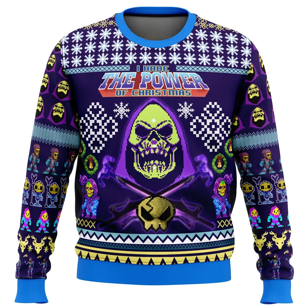Skeletor I Have the Power of Christmas Masters of the Universe Ugly Christmas Sweater, He-Man Holiday Sweater, Xmas Jumper