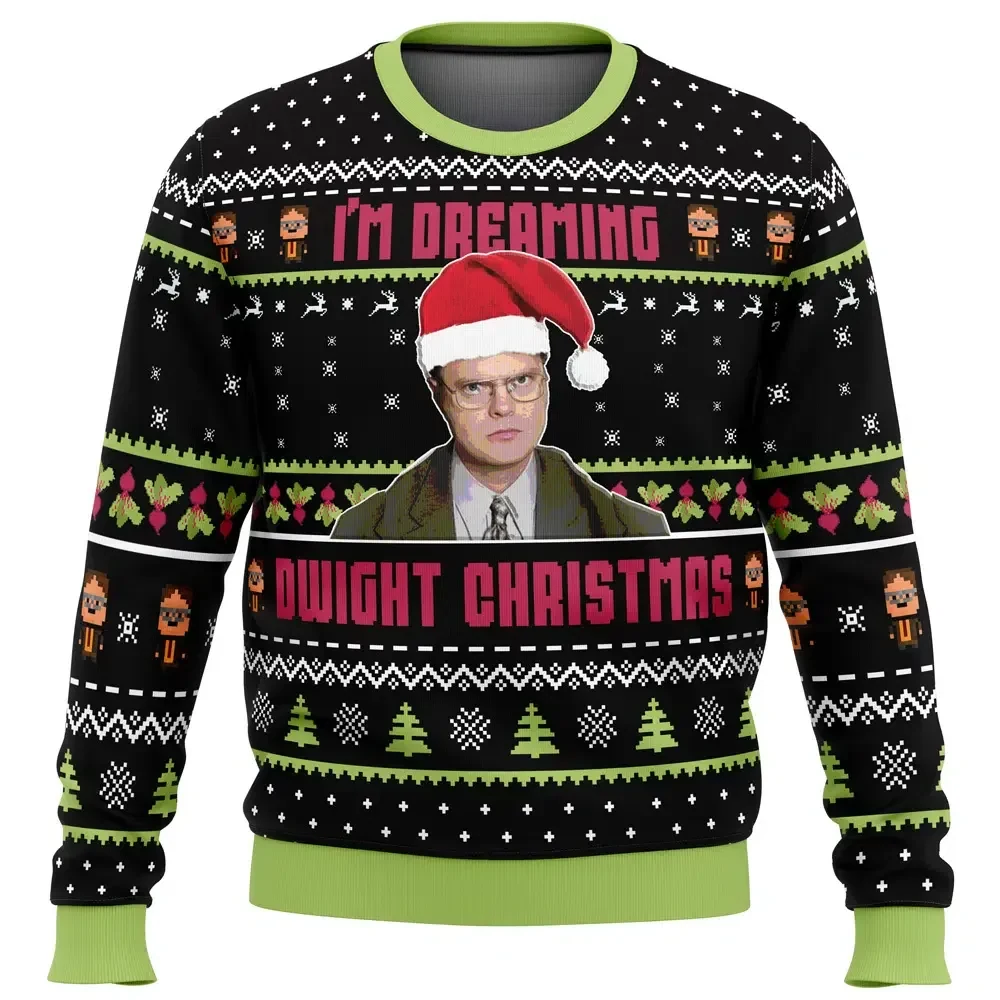 I'm Dreaming of a Dwight Christmas The Office Ugly Christmas Sweater, Dwight Schrute TV Show Holiday Sweater, Xmas Jumper