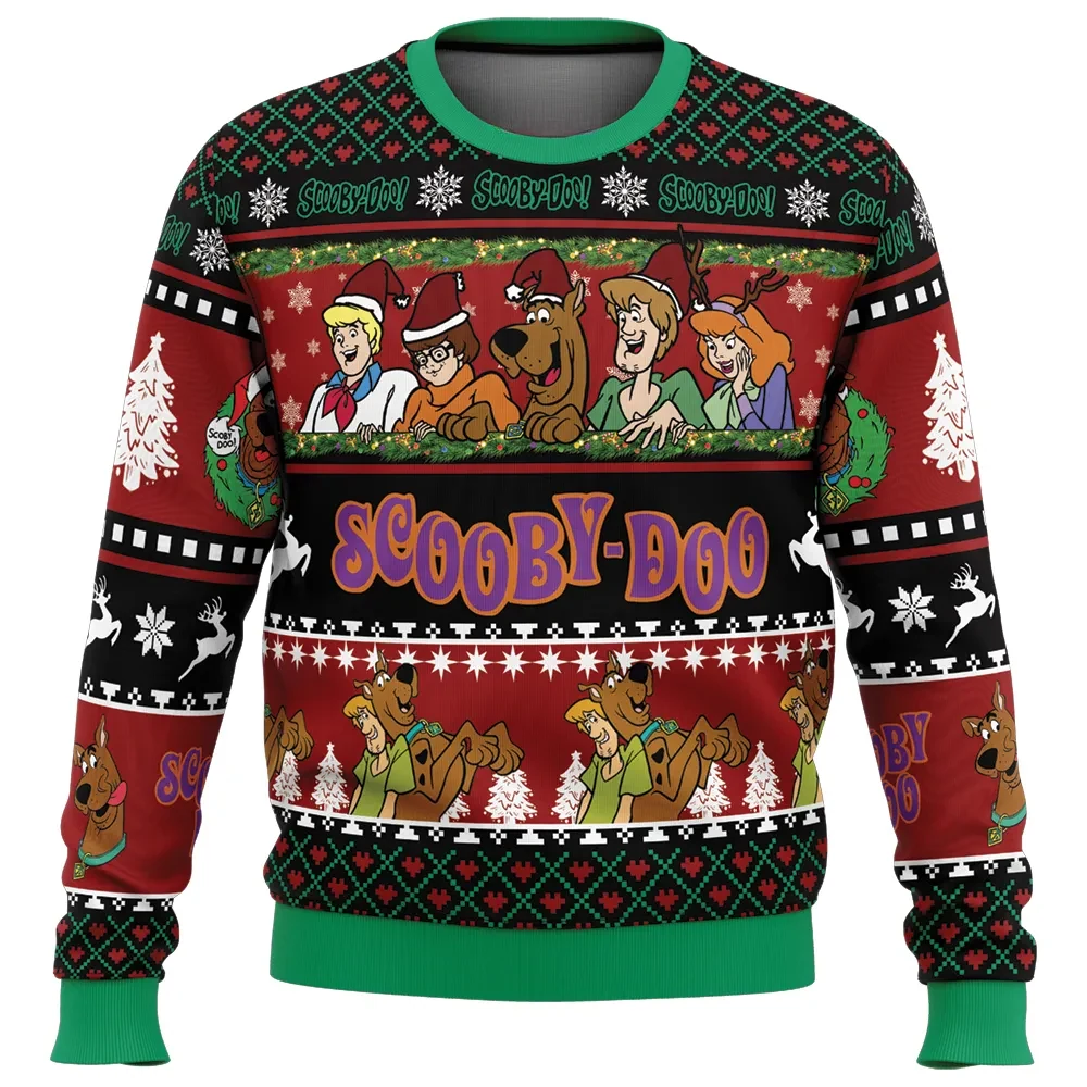 Mystery Inc Christmas Scooby-Doo Ugly Christmas Sweater, Scooby-Doo Holiday Sweater, Shaggy Fred Velma Daphne Cartoon Xmas Gift, Unisex Top