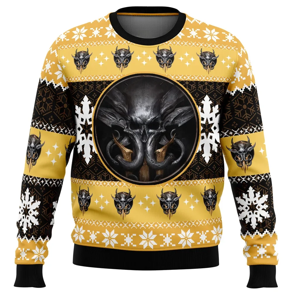 Christmas Baldur's Gate 3 Ugly Christmas Sweater, Mind Flayer Emblem Holiday Sweatshirt, Gamer Xmas Gift for RPG and Tabletop Fans