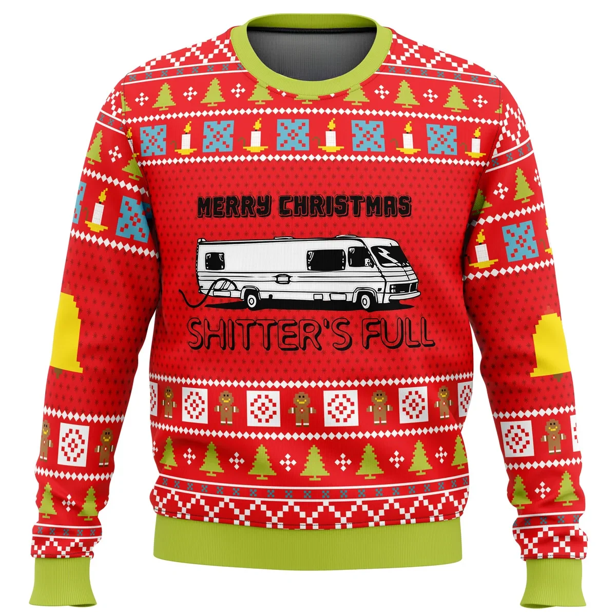 Merry Christmas Shitter's Full Ugly Christmas Sweater, Christmas Vacation Cousin Eddie Movie Holiday Sweater, Xmas Jumper