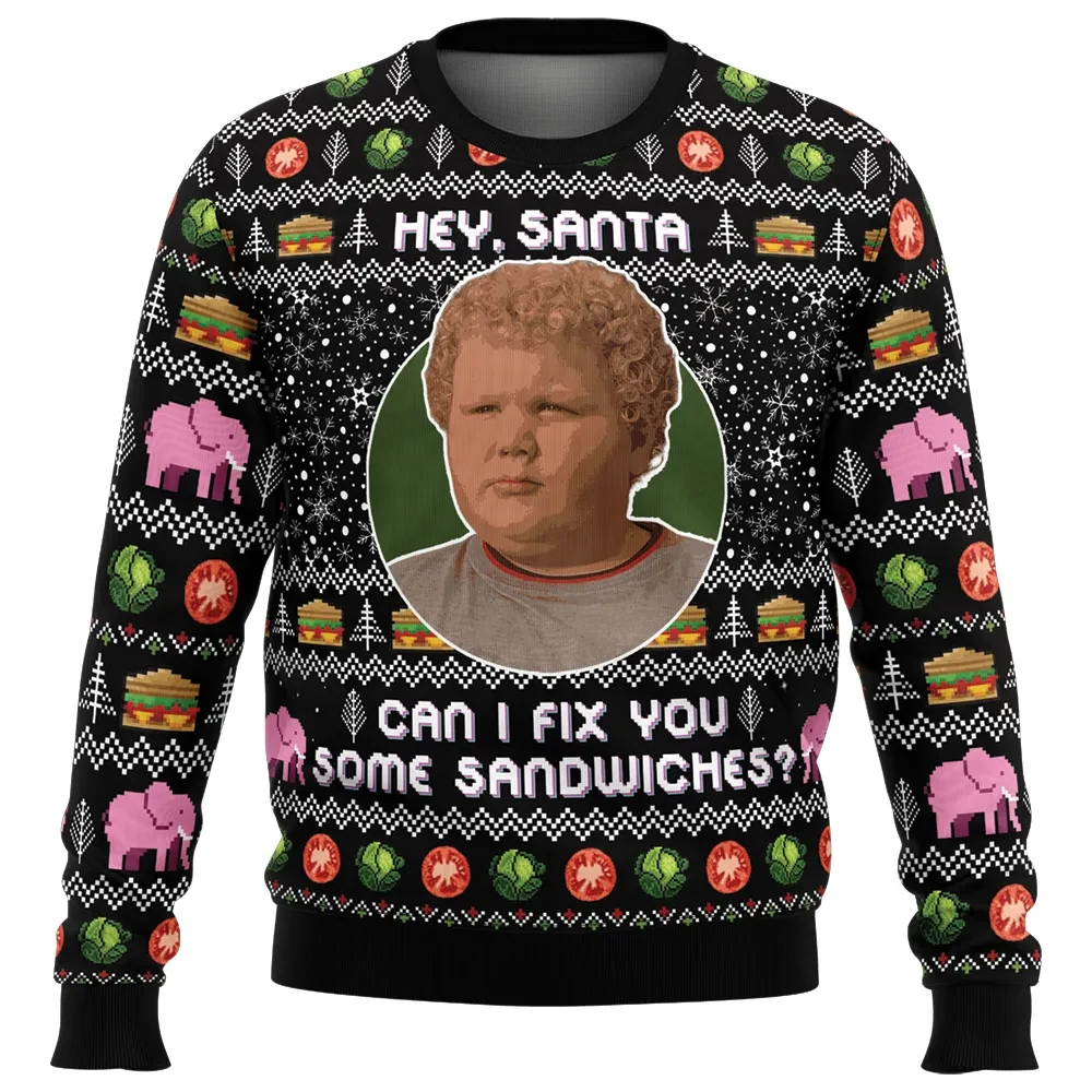 Hey Santa Can I Fix You Some Sandwiches Bad Santa Ugly Christmas Sweater, Funny Movie Holiday Sweater, Unisex All Over Print Xmas Sweater