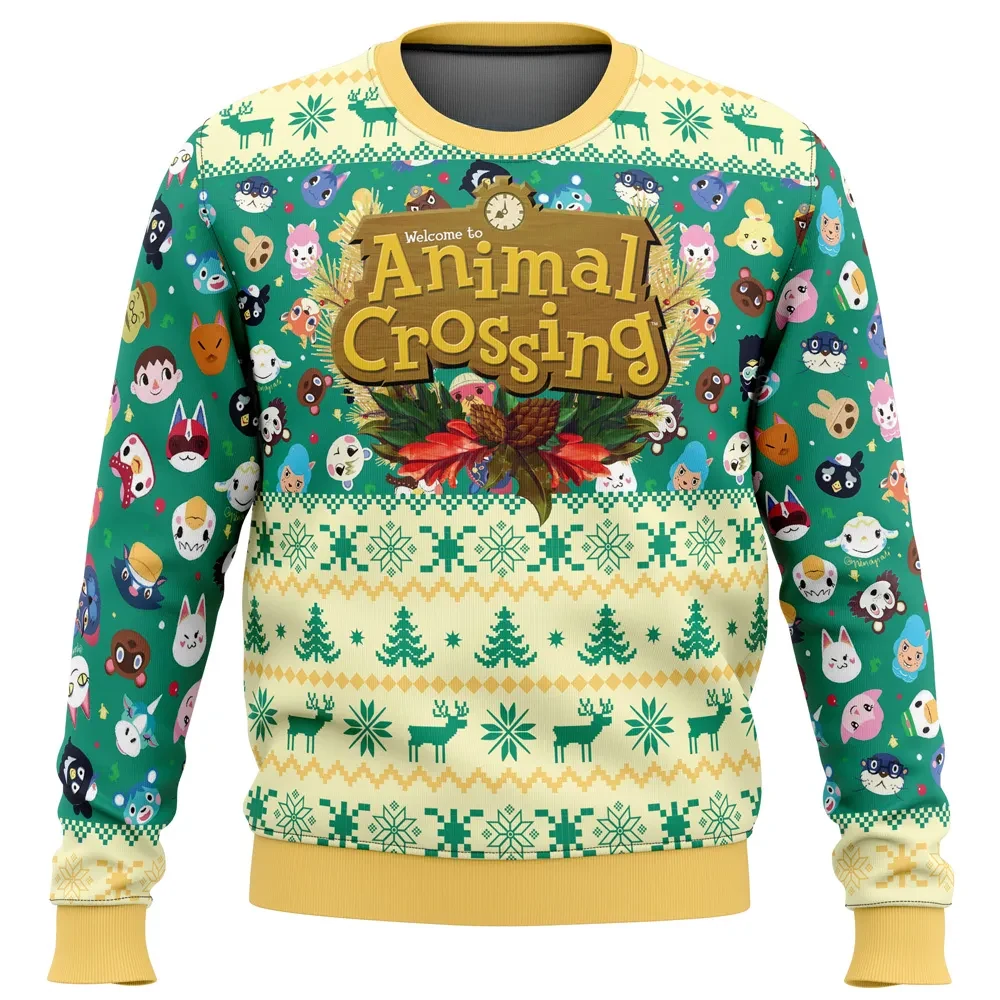Happy Animal Villagers Animal Crossing Ugly Christmas Sweater, Animal Crossing Gamer Holiday Sweater, Xmas Jumper
