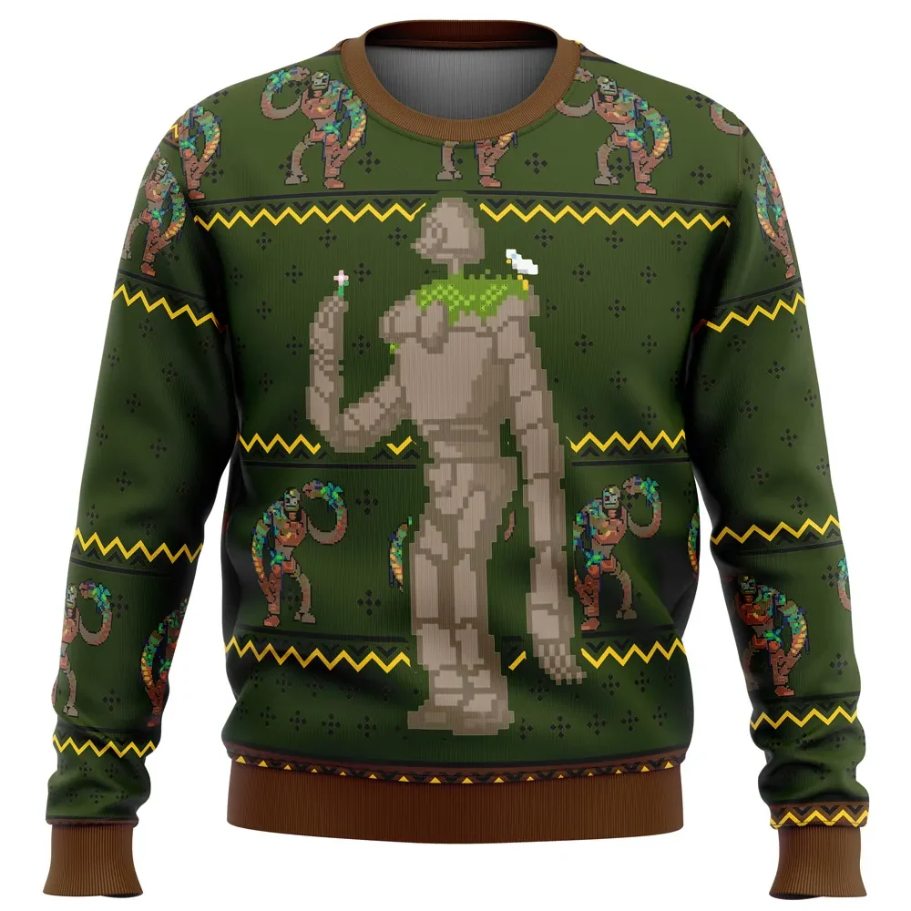 Castle in the Sky Laputan Robot Soldier Ugly Christmas Sweater, Studio Ghibli Anime Holiday Sweater, Unisex Xmas Jumper