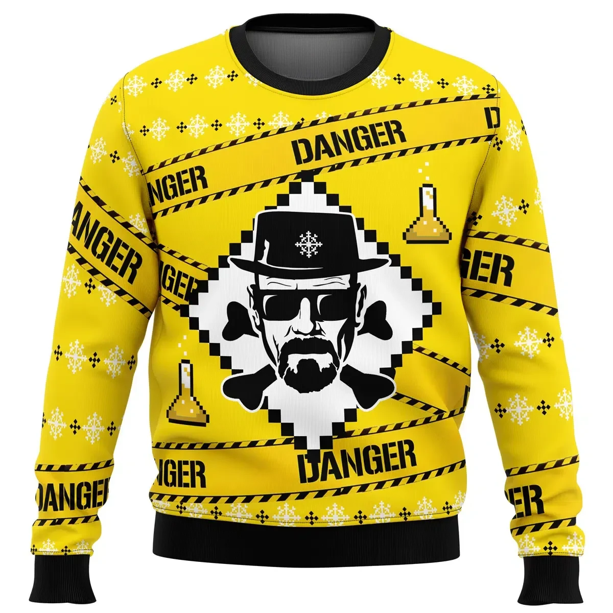 Heisenberg I Am the One Who Knocks Breaking Bad Ugly Christmas Sweater, Walter White Holiday Sweater, TV Show Xmas Sweater