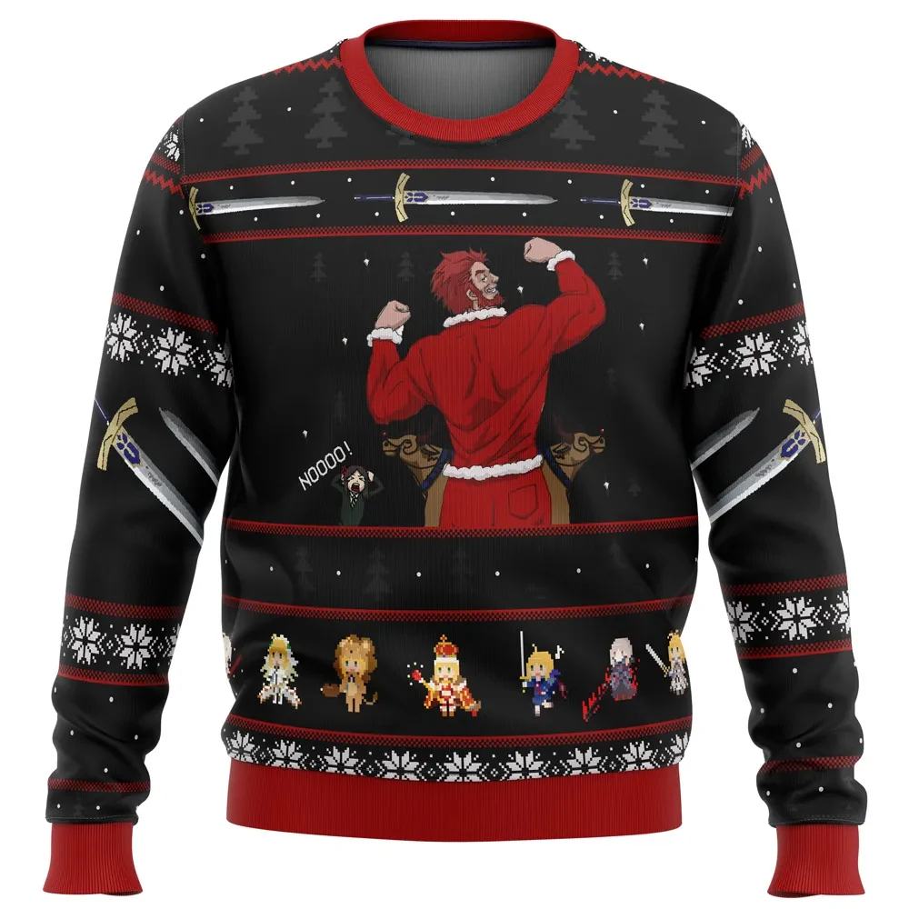Iskandar Rider Waver Fate Zero Ugly Christmas Sweater, Fate Anime Holiday Sweater, Funny Santa Servant Xmas Gift, Unisex All Over Print Pullover