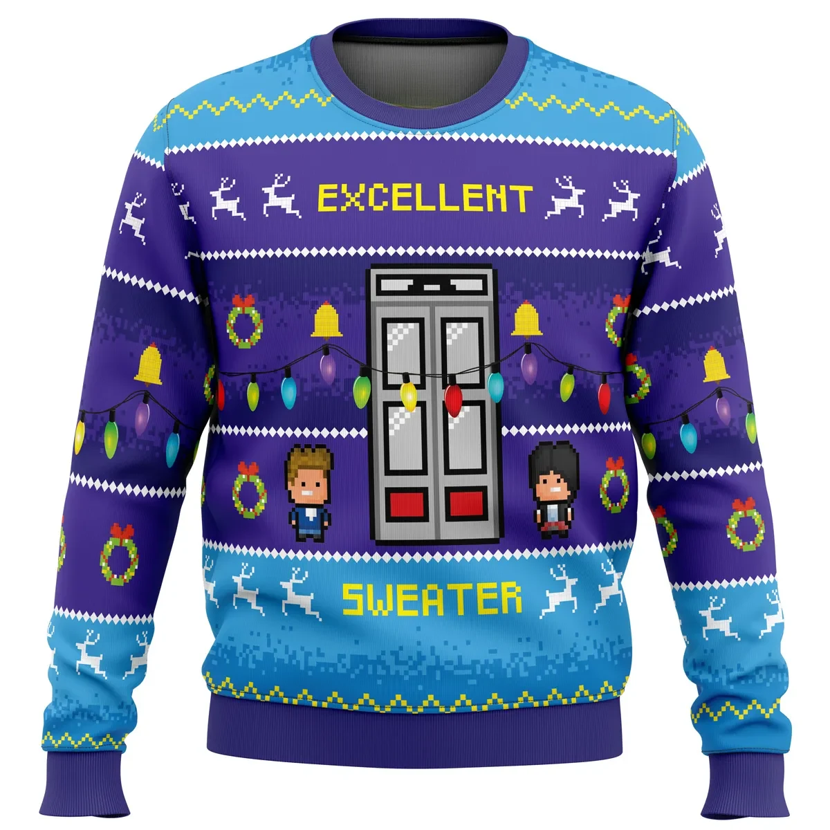 Excellent Sweater Bill and Ted Ugly Christmas Sweater, Bill and Ted's Excellent Adventure Movie Holiday Sweater, Xmas Jumper