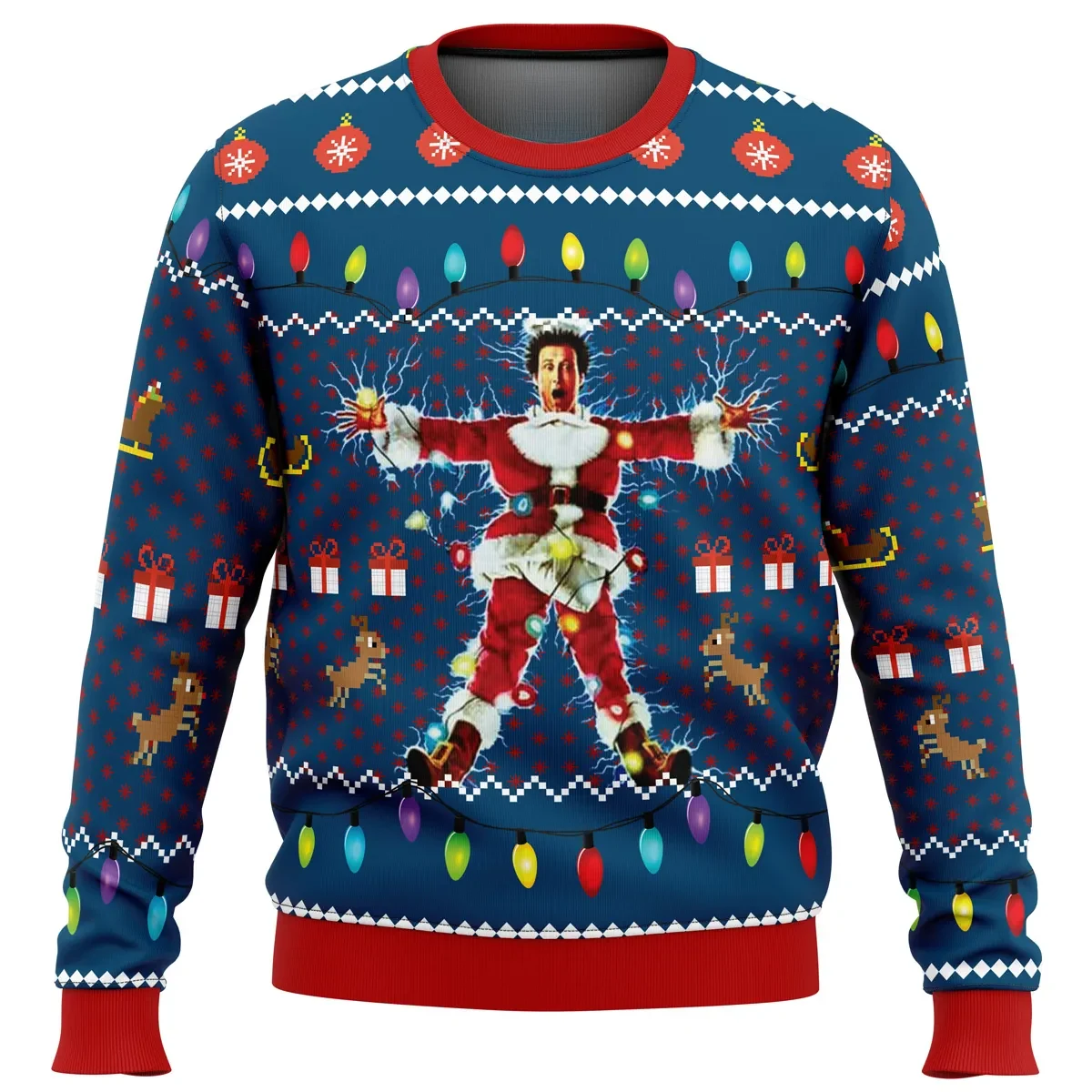 Christmas Vacation Clark Griswold Ugly Christmas Sweater, National Lampoon Holiday Sweater, Funny Movie Xmas Sweatshirt Gift for Fans