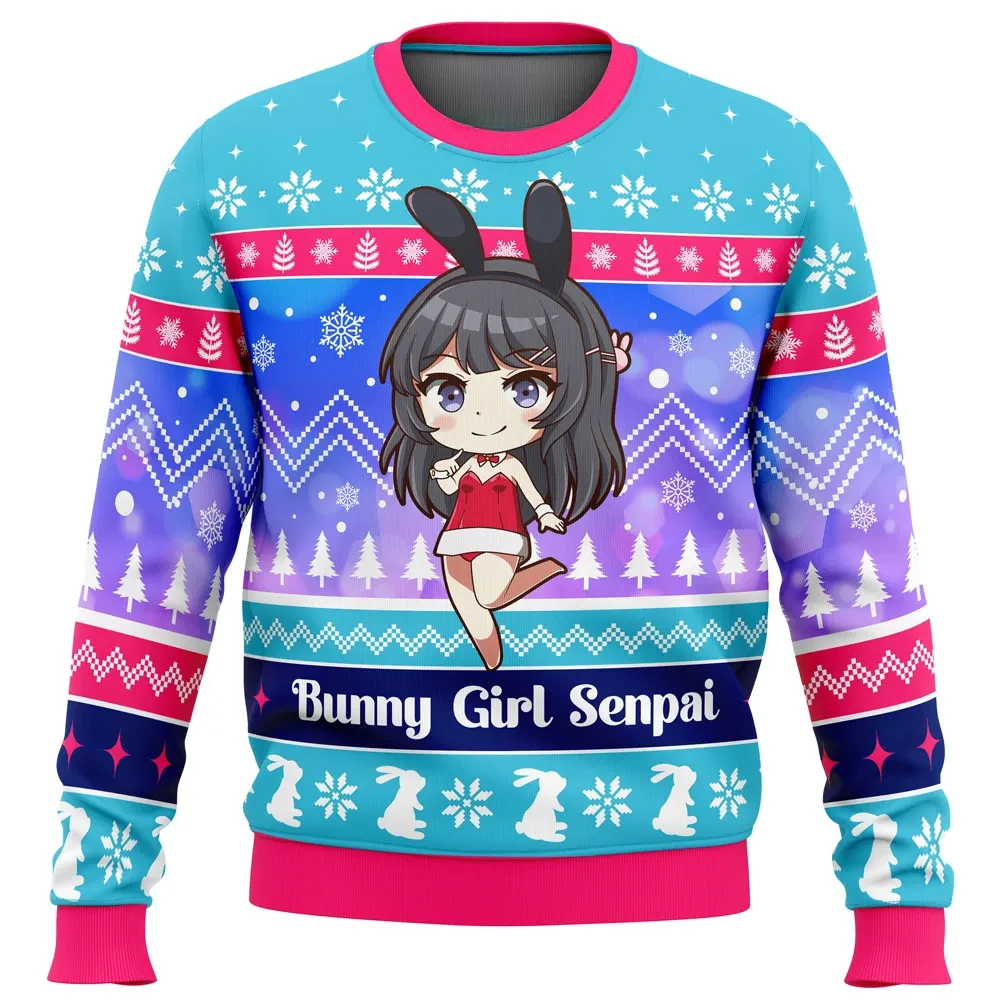 Bunny Girl Senpai Mai Sakurajima Rascal Does Not Dream of Bunny Girl Senpai Ugly Christmas Sweater, Anime Xmas Jumper