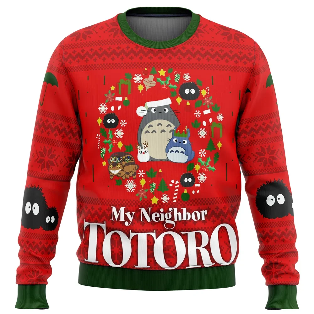 Best Neighbor Totoro My Neighbor Totoro Studio Ghibli Ugly Christmas Sweater, Anime Holiday Sweater, Unisex All Over Print Xmas Sweater
