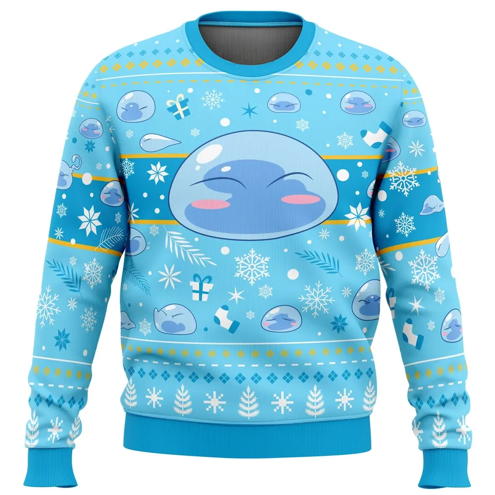 Xmas Slime Rimuru Tempest That Time I Got Reincarnated as a Slime Ugly Christmas Sweater, Anime Holiday Sweater, All Over Print Xmas Sweater