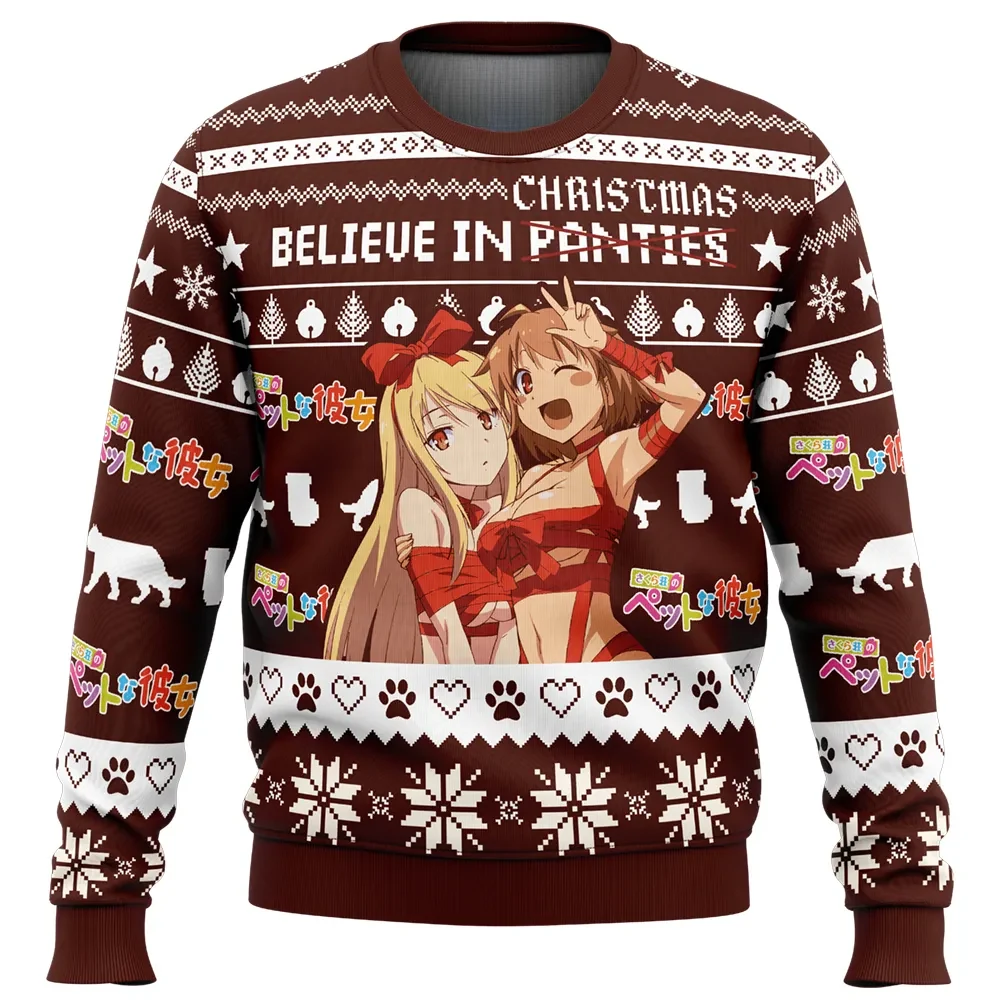 Believe in Christmas Mashiro The Pet Girl of Sakurasou Ugly Christmas Sweater, Sakurasou Anime Holiday Sweater, All Over Print Xmas Sweater