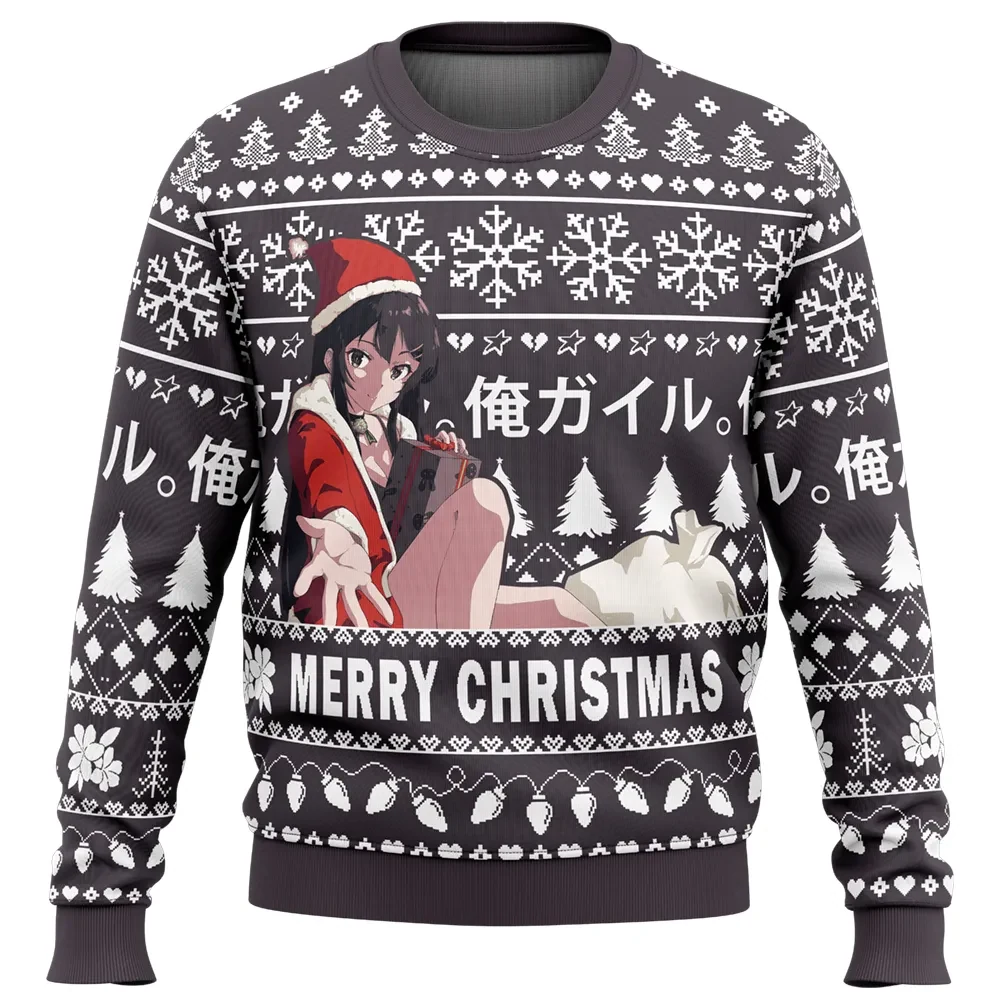 Merry Christmas Yukino My Teen Romantic Comedy SNAFU Ugly Christmas Sweater, Oregairu Anime Holiday Sweater, Santa Xmas Sweater