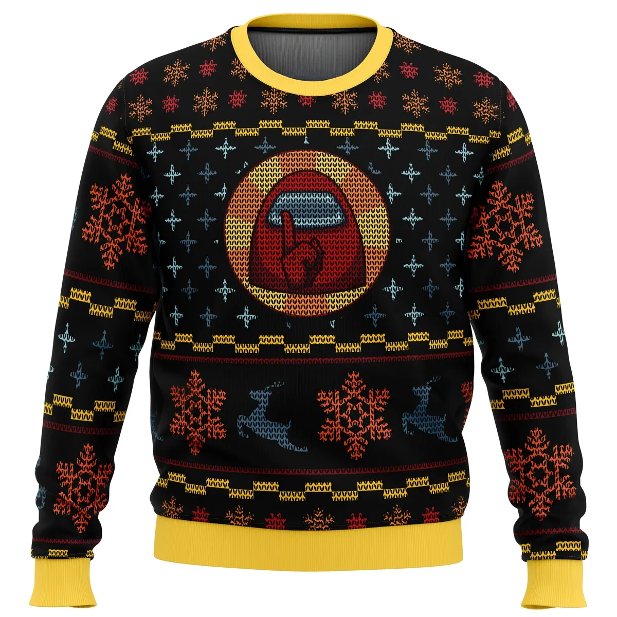 Shhhhhh Among Us Ugly Christmas Sweater, Red Crewmate Impostor Holiday Sweatshirt, Funny Gamer Xmas Party Gift for Friends