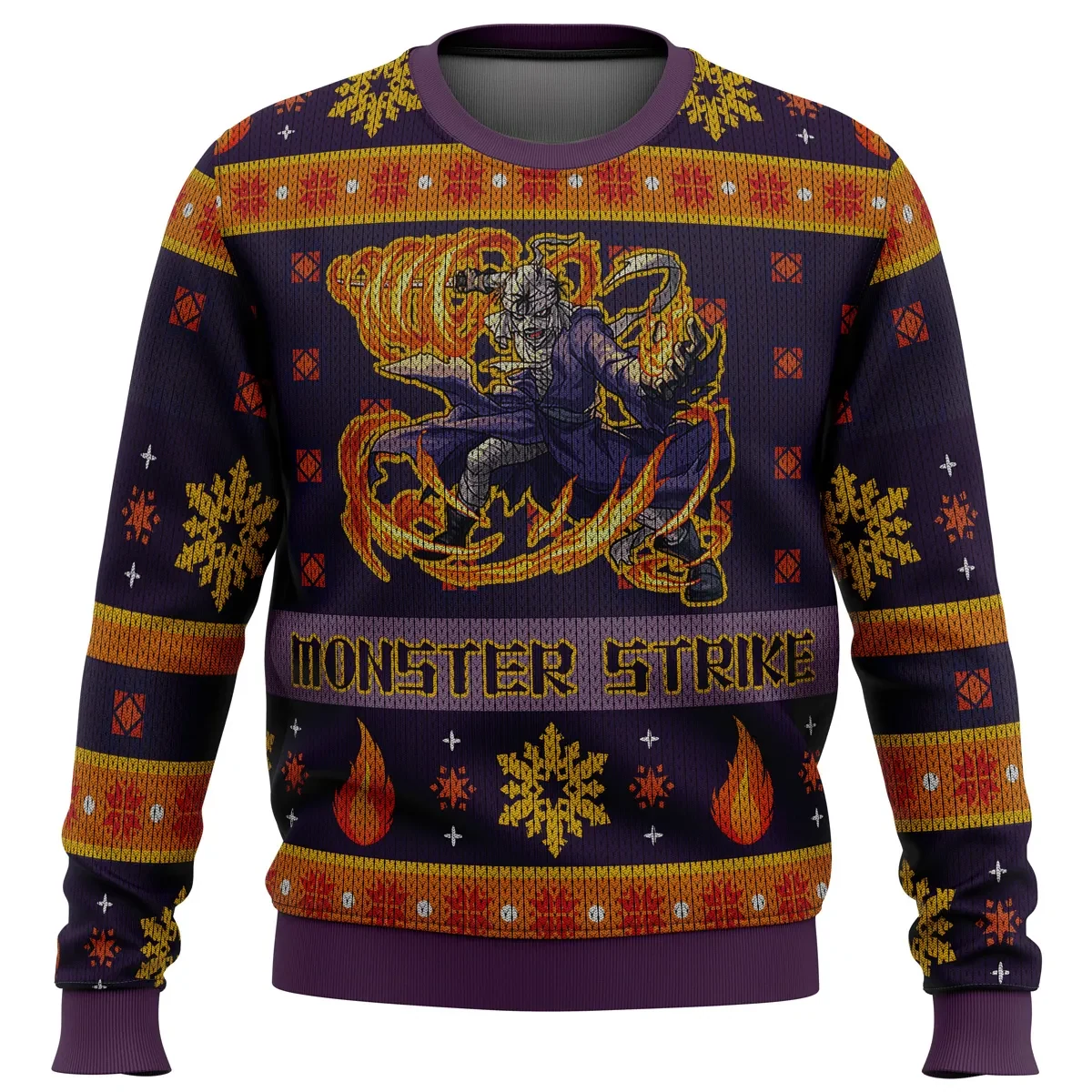 Shishio Makoto Rurouni Kenshin Monster Strike Ugly Christmas Sweater, Samurai X Anime Holiday Sweater, Unisex All Over Print Xmas Sweater