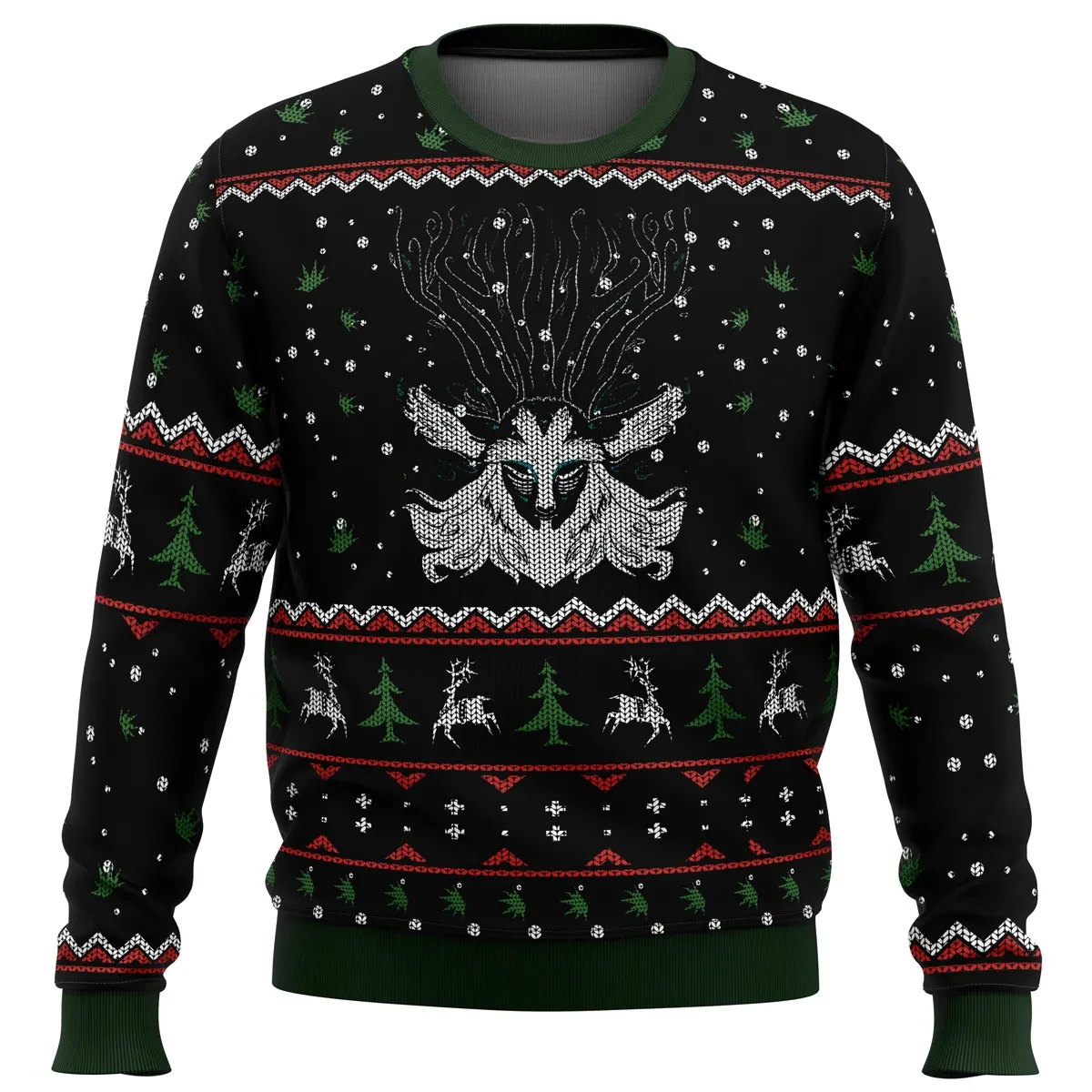 Studio Ghibli Forest Spirit Princess Mononoke Ugly Christmas Sweater, Miyazaki Anime Holiday Sweater, Xmas Jumper