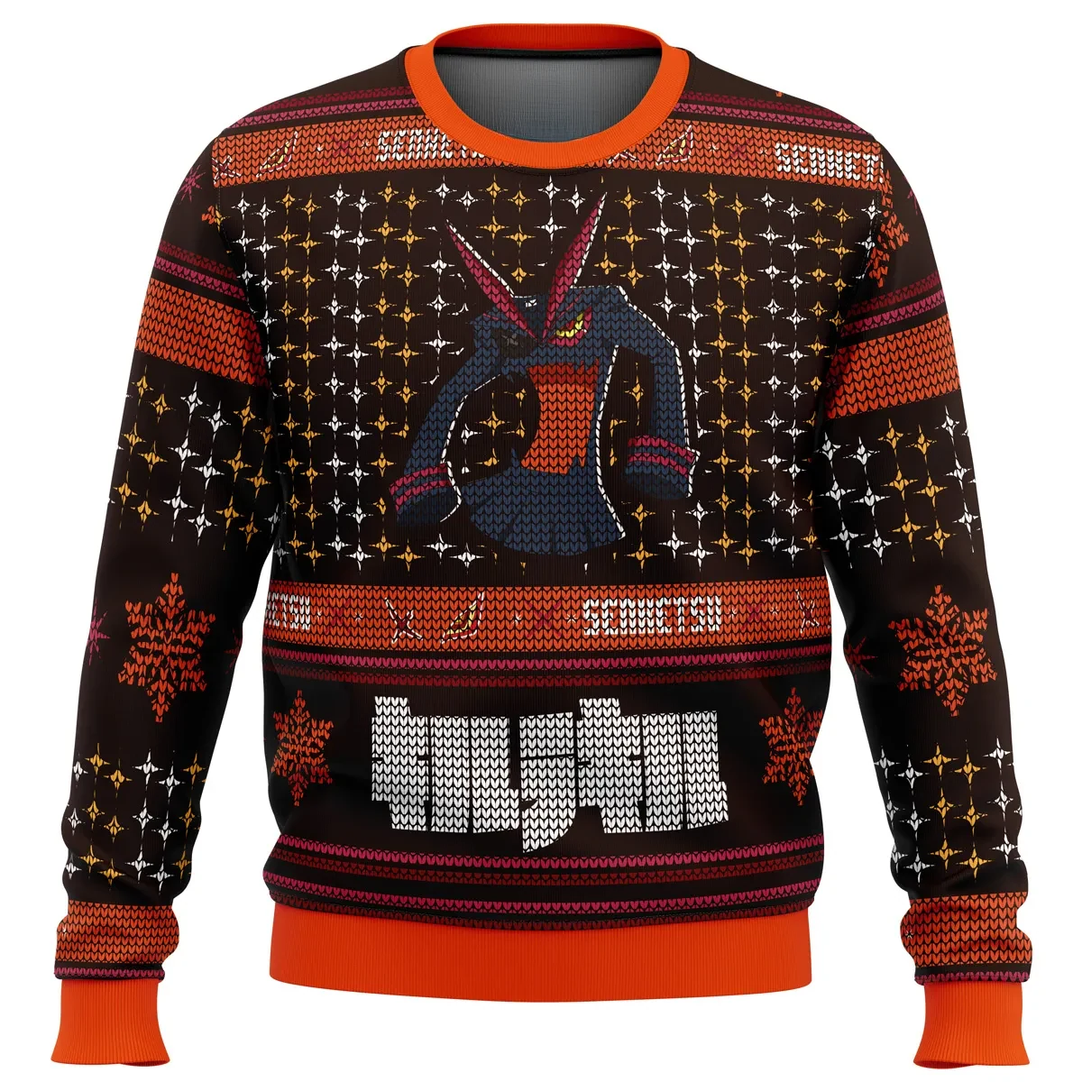Kill la Kill Senketsu Ugly Christmas Sweater, Ryuko Matoi Holiday Sweater, Anime Xmas Gift, Unisex All Over Print Pullover for Fans