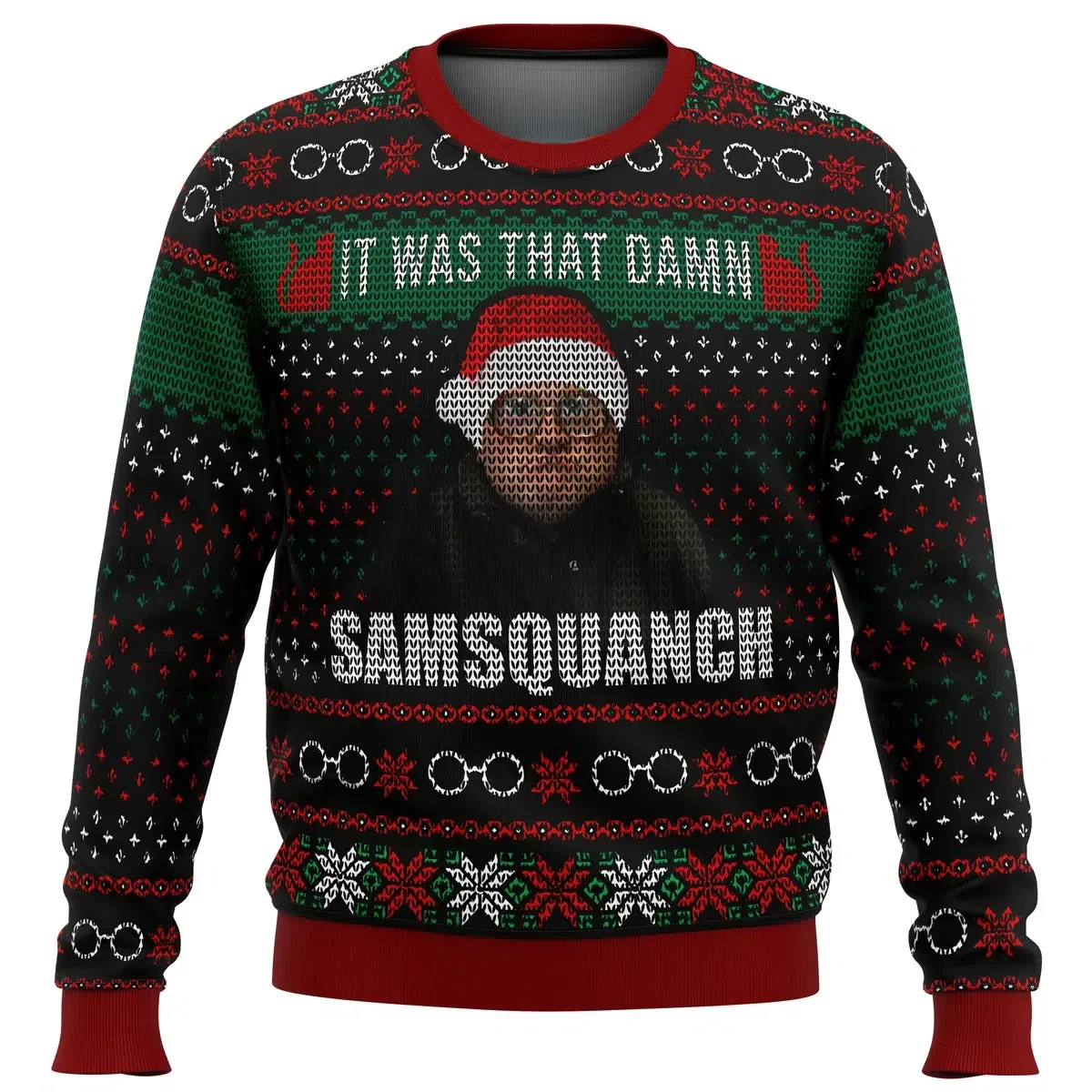 It Was That Damn Samsquanch Ugly Christmas Sweater, Trailer Park Boys Holiday Sweater, Funny TV Quote Unisex Pullover, Xmas Party Gift