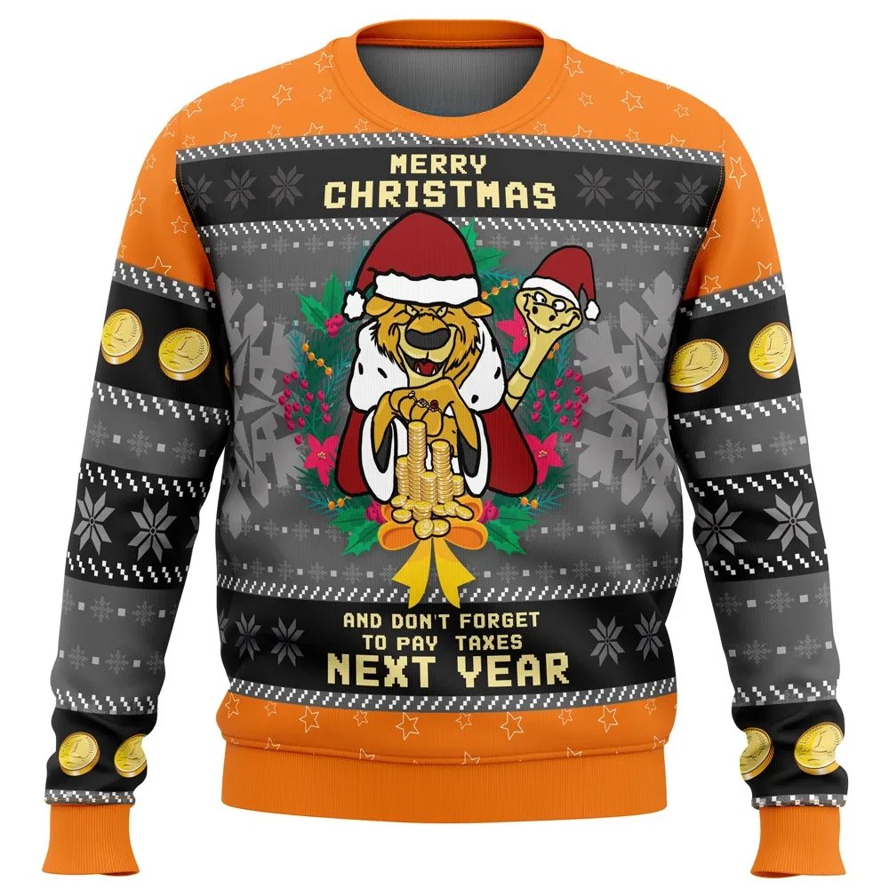 Merry Taxes Christmas Robin Hood Ugly Christmas Sweater, Prince John Holiday Sweater, Classic Disney Cartoon Funny Movie Xmas Gift