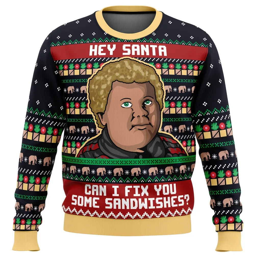 Sandwiches for Santa Bad Santa Ugly Christmas Sweater, Bad Santa Holiday Sweater, Thurman Merman Funny Navy Sweatshirt, Movie Xmas Gift for Fans