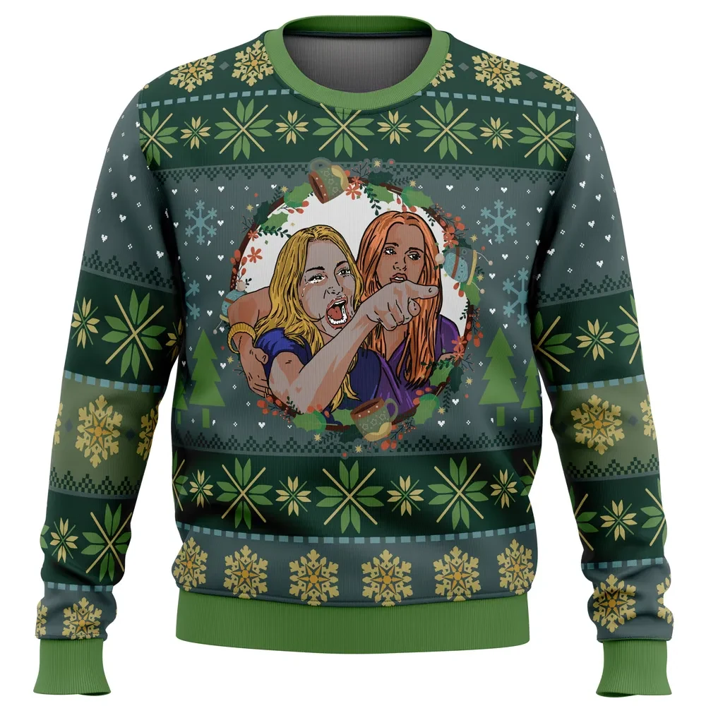 Woman Yelling at Cat Meme Parody Ugly Christmas Sweater, Funny Meme Holiday Sweater, Viral Internet Joke Xmas Gift for Friends