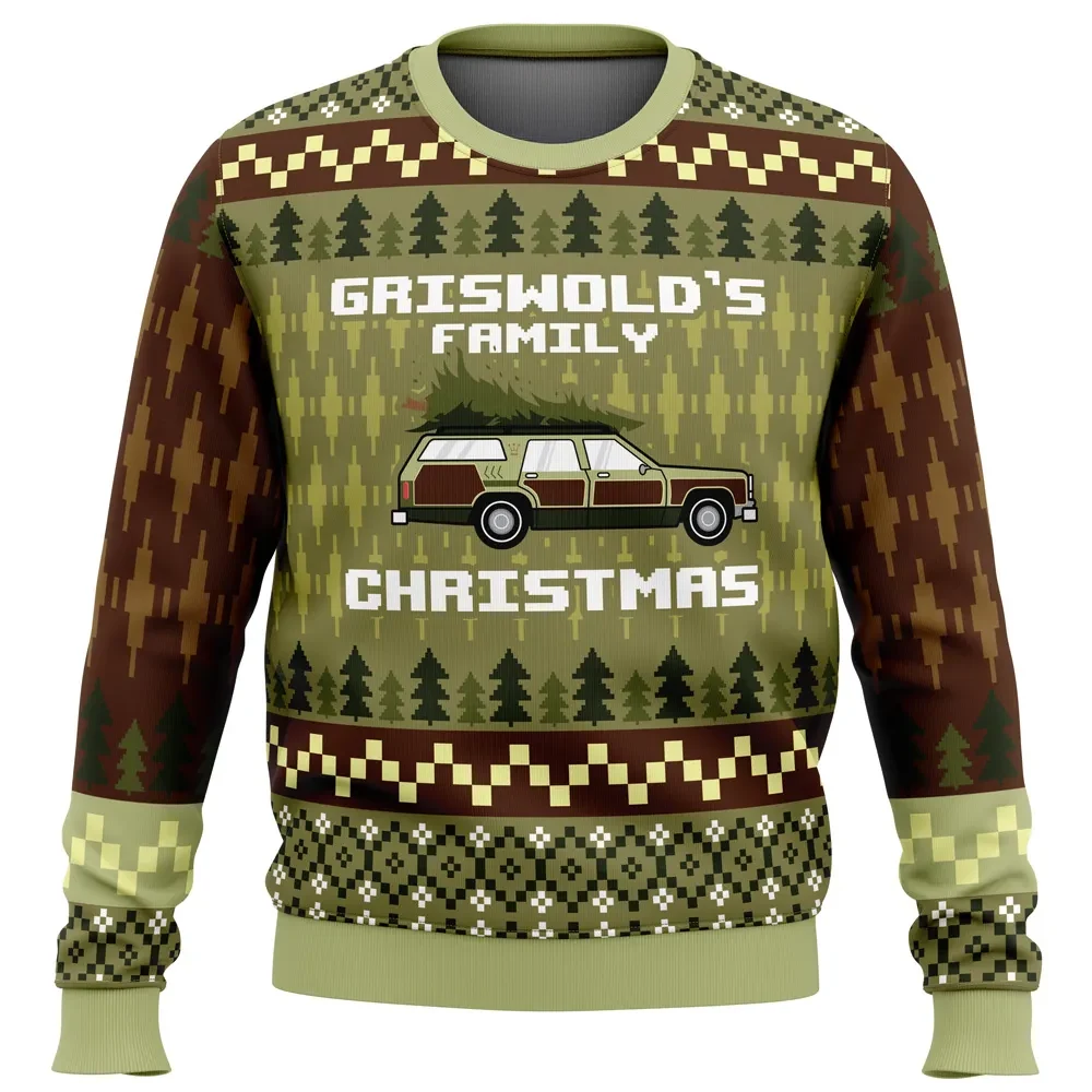 Griswold's Family Christmas Vacation Ugly Christmas Sweater, National Lampoon Movie Holiday Sweater, Unisex All Over Print Xmas Jumper