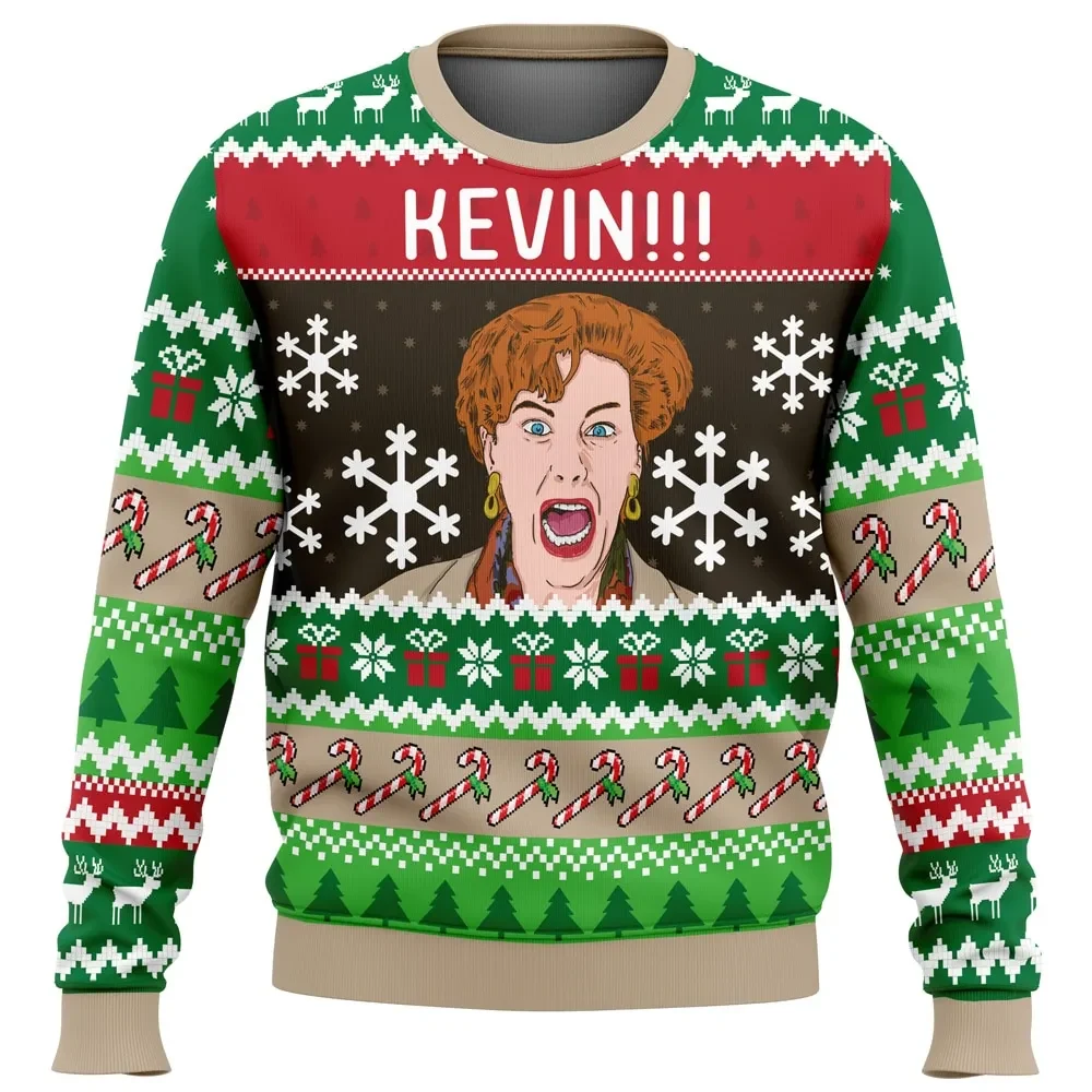 Kevin Home Alone Ugly Christmas Sweater, Kate McCallister Screaming Holiday Sweater, Christmas Movie Xmas Jumper