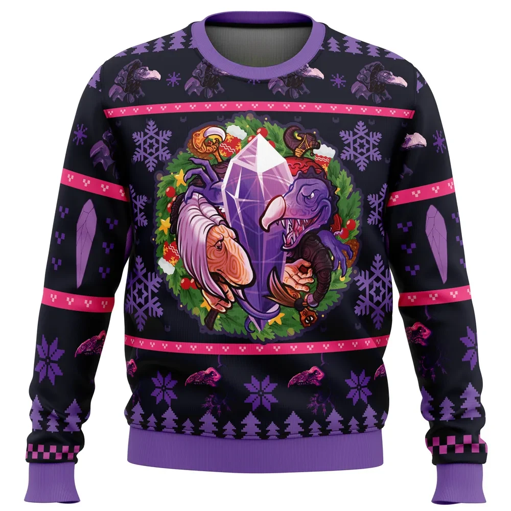 Fantasy Puppet Christmas The Dark Crystal Ugly Christmas Sweater, Skeksis Mystic Gelfling Holiday Sweater, Movie Xmas Gift for Henson Fans