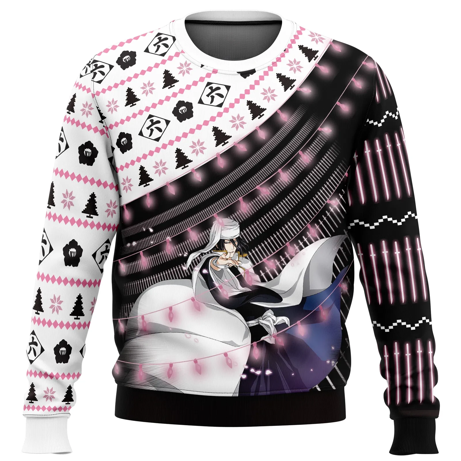 Byakuya Kuchiki Bleach Thousand-Year Blood War Ugly Christmas Sweater, Bleach Anime Holiday Sweater, Unisex Xmas Jumper