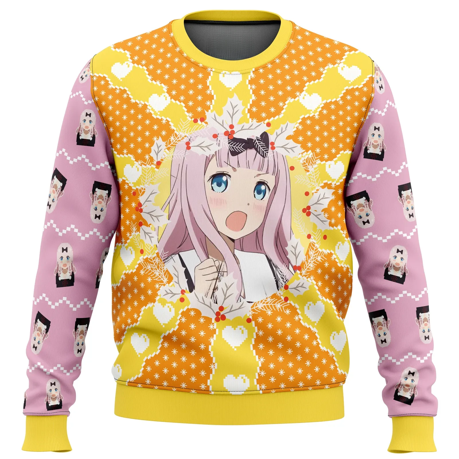Chika Fujiwara Kaguya-sama Love Is War Ugly Christmas Sweater, Kaguya-sama Anime Holiday Sweater, Xmas Sweater