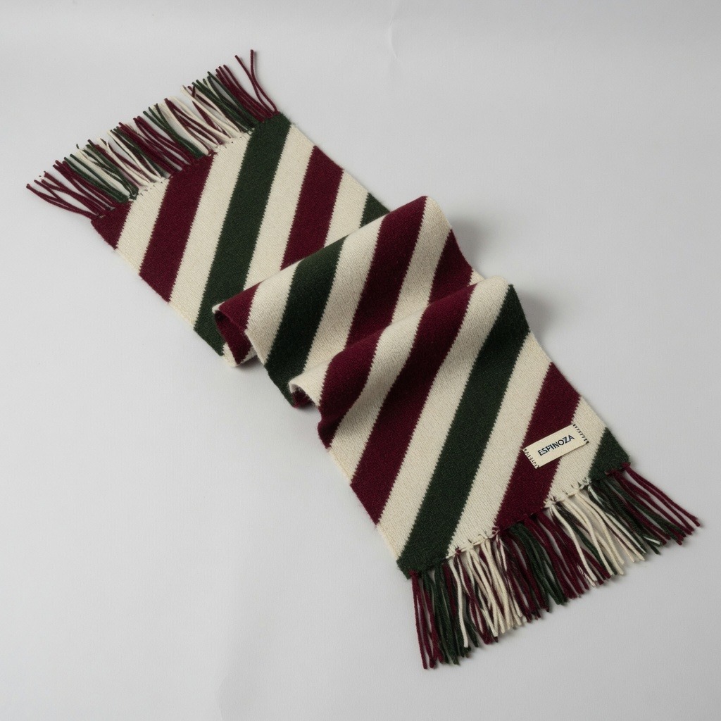 Candy Stripe Scarf — Burgundy Lead
